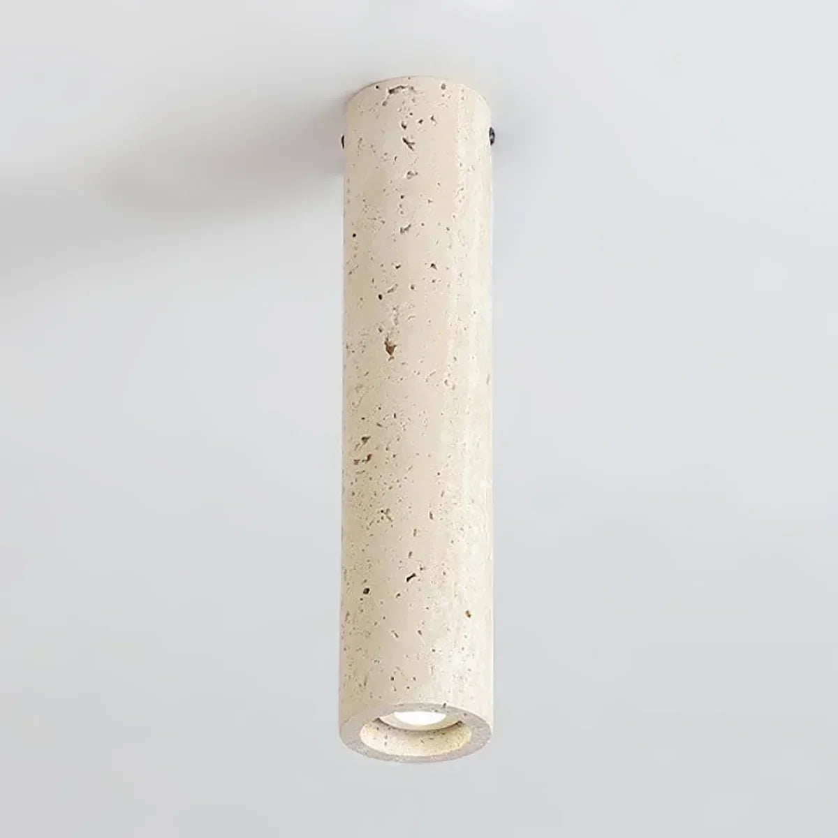 Wabi Sabi Cylinder Travertine Ceiling Lamp – Travertine detail 11