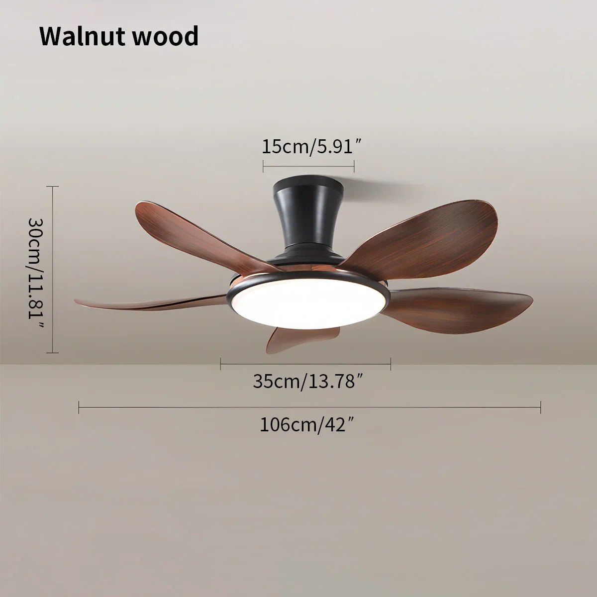Silent Remote Control LED Ceiling Fan Light – detail 8