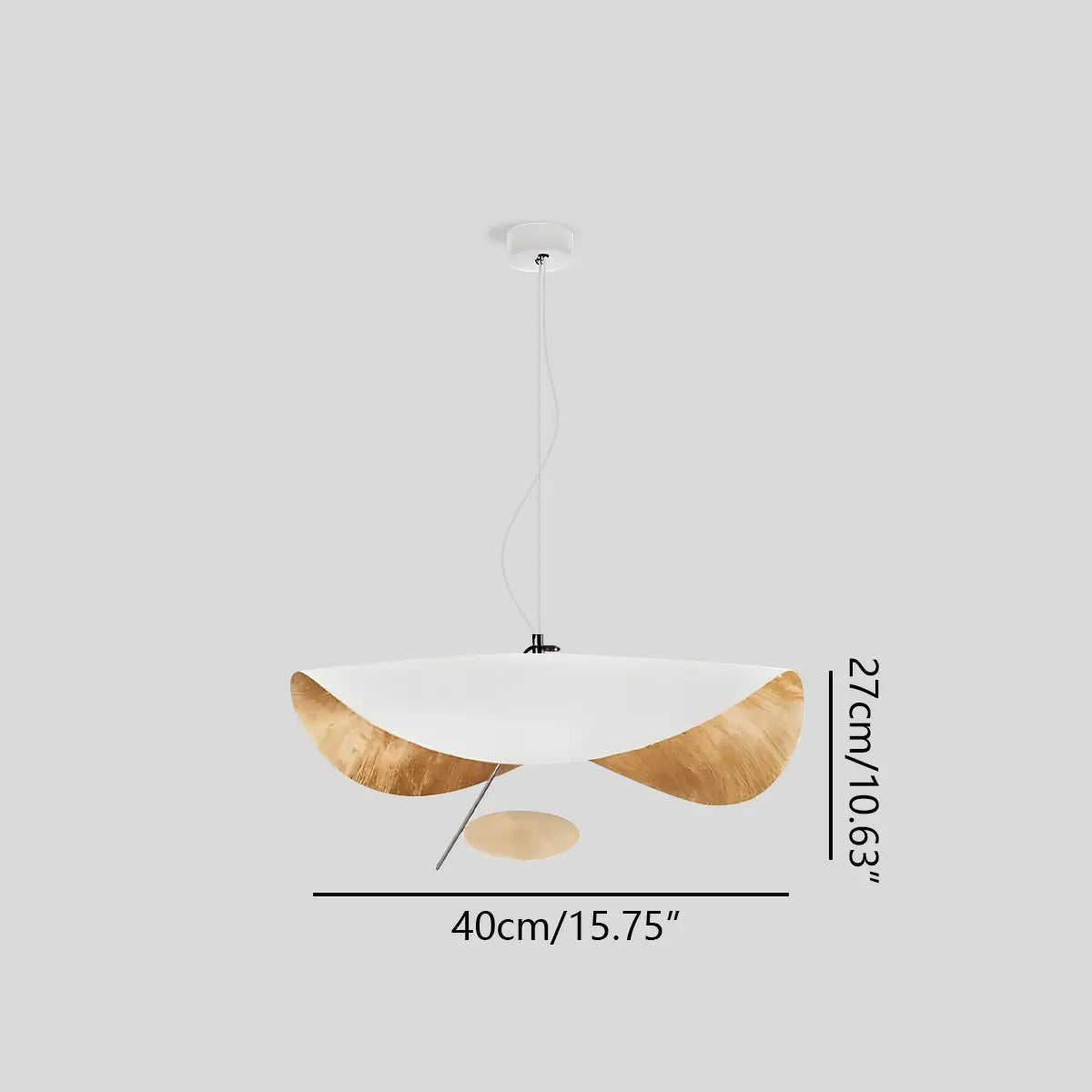 Modern Sculptural Leaf Pendant Light – detail 13