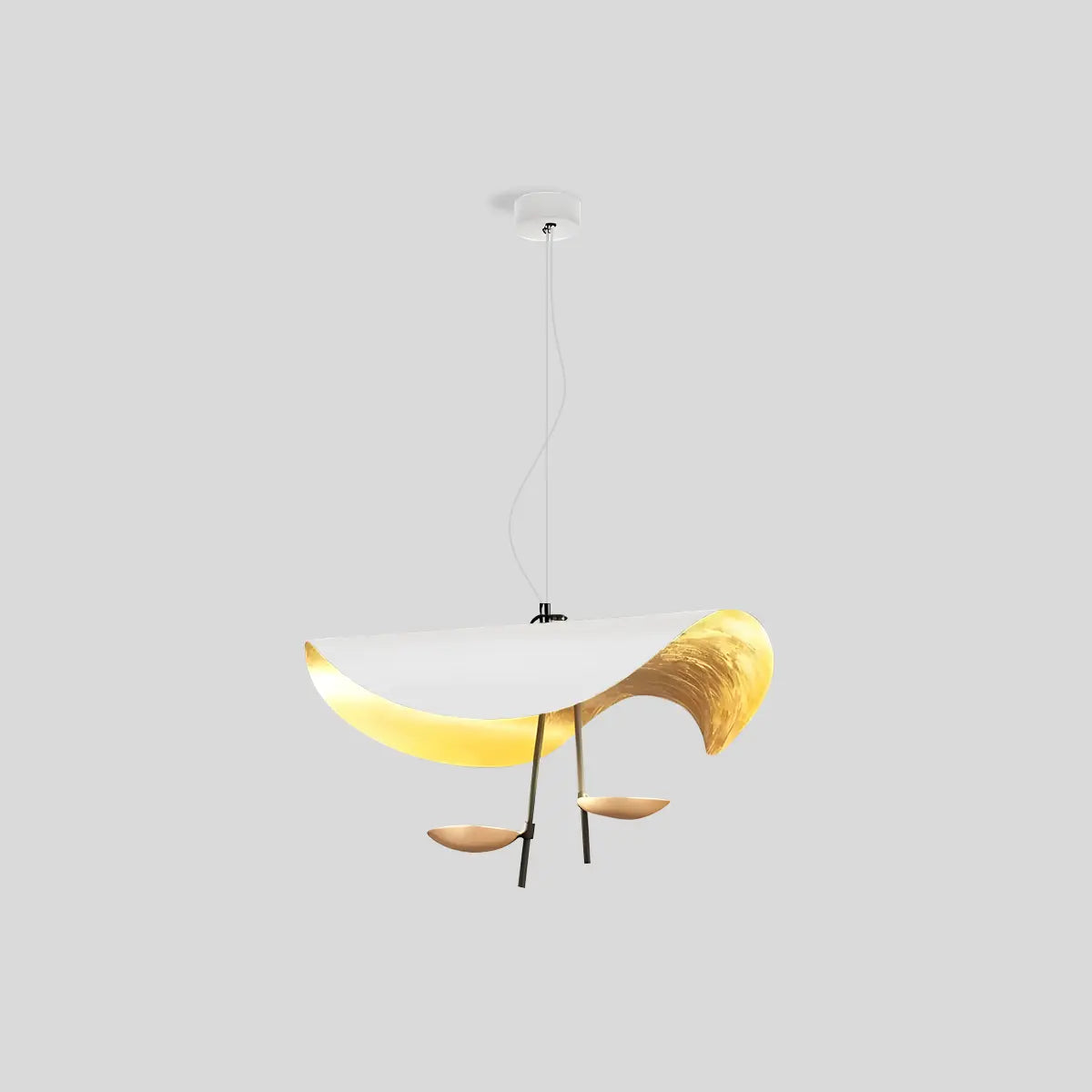 Modern Sculptural Leaf Pendant Light – detail 16
