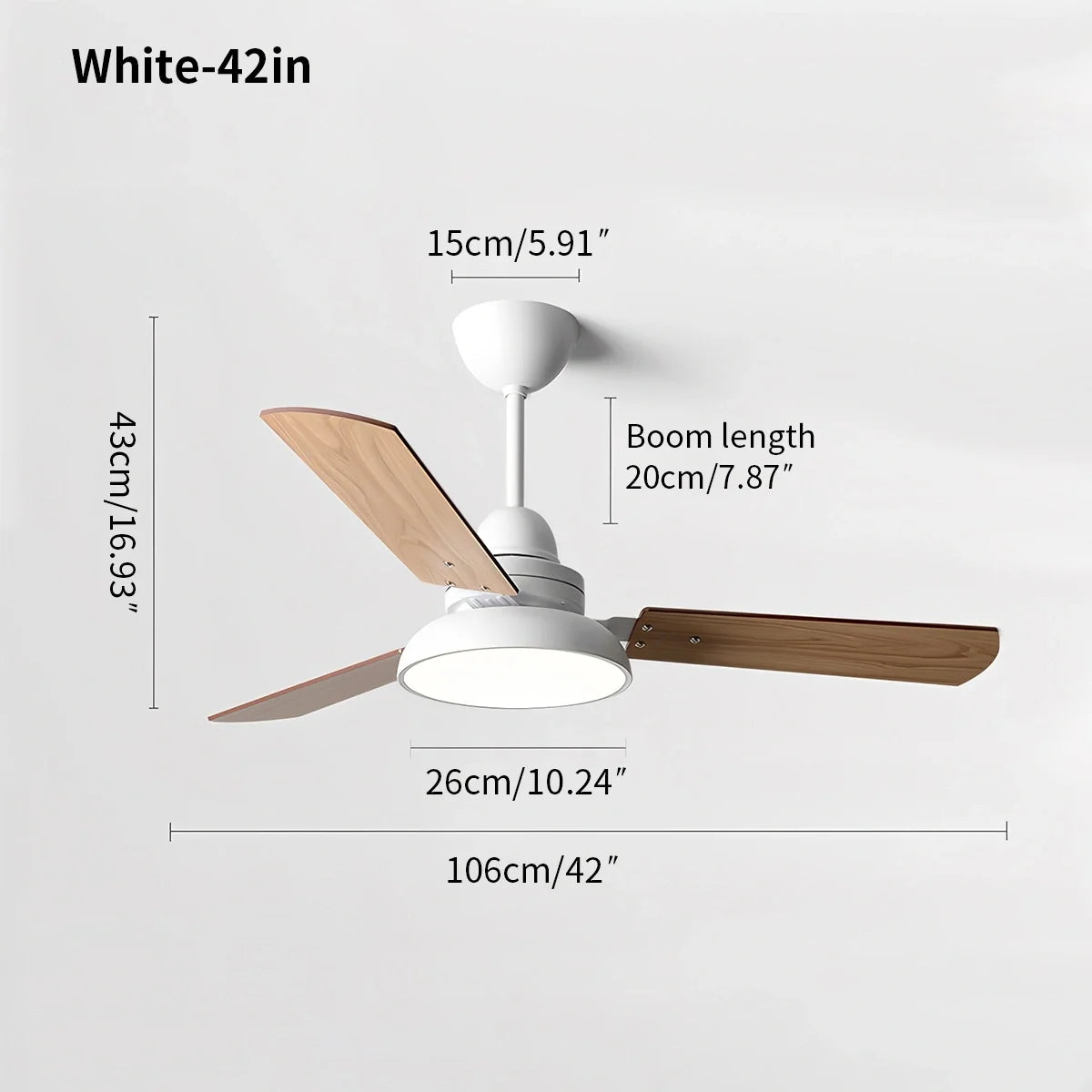 Modern Minimalist Three Leaf Ceiling Fan Light – detail 24