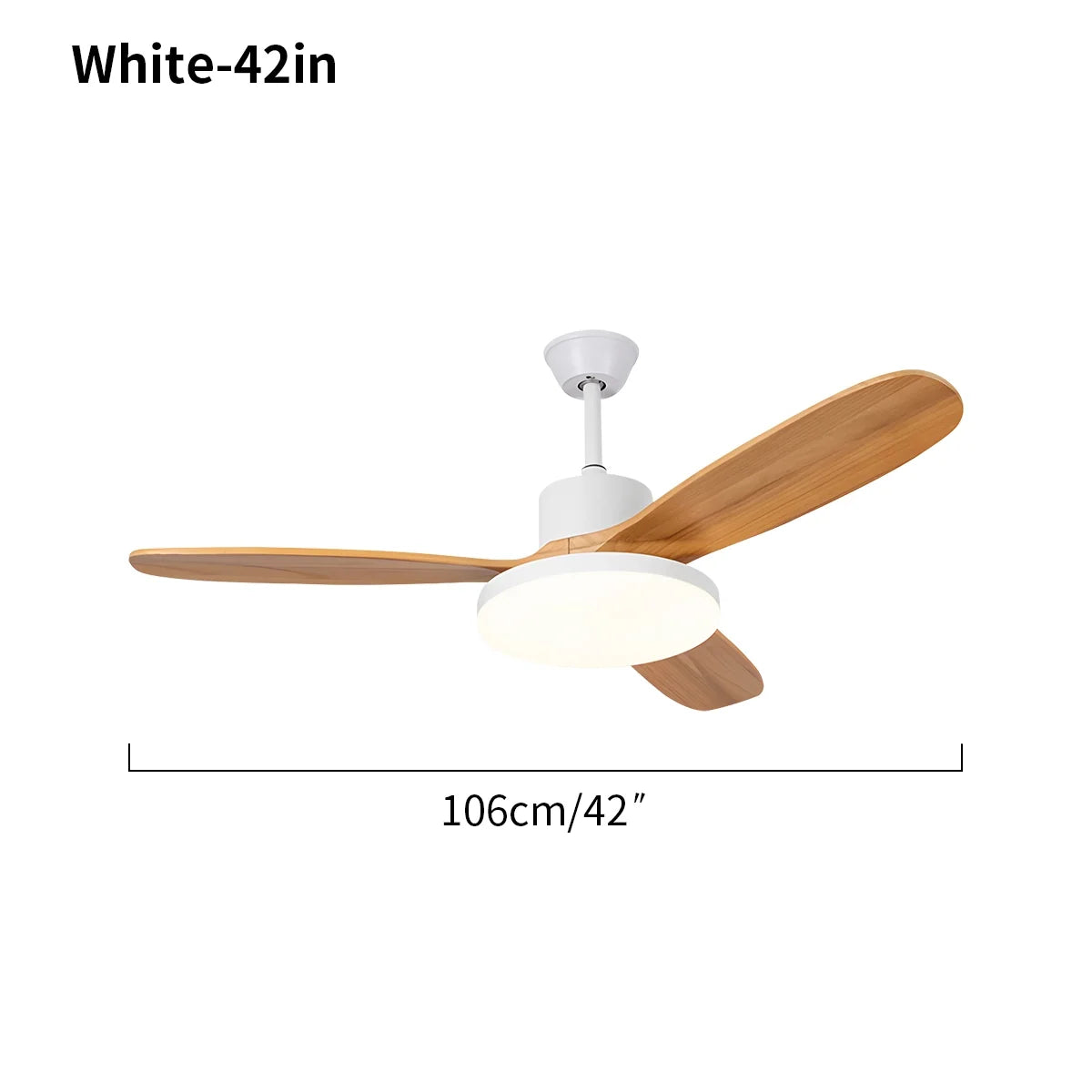 3 Wood Blade Ceiling Fan with Light – Wood detail 16