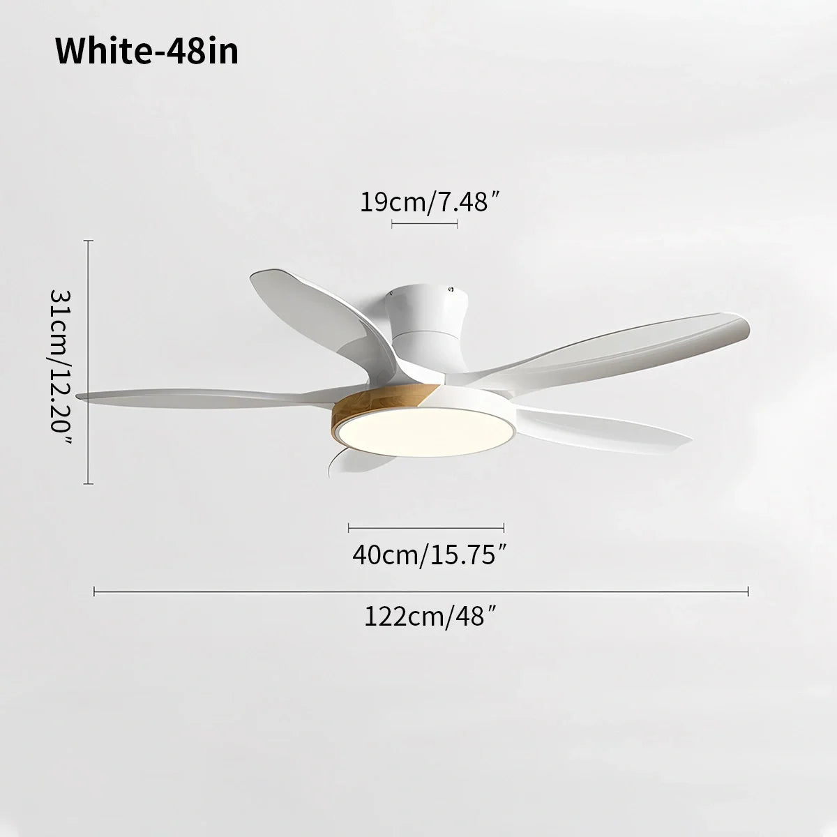 Nordic 5-Blade LED Ceiling Fan Light – detail 12