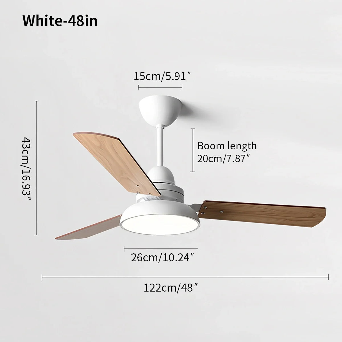 Modern Minimalist Three Leaf Ceiling Fan Light – detail 25