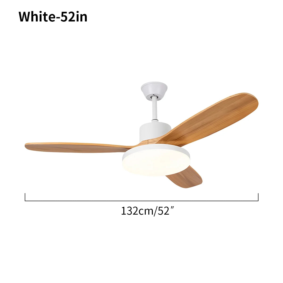 3 Wood Blade Ceiling Fan with Light – Wood detail 17