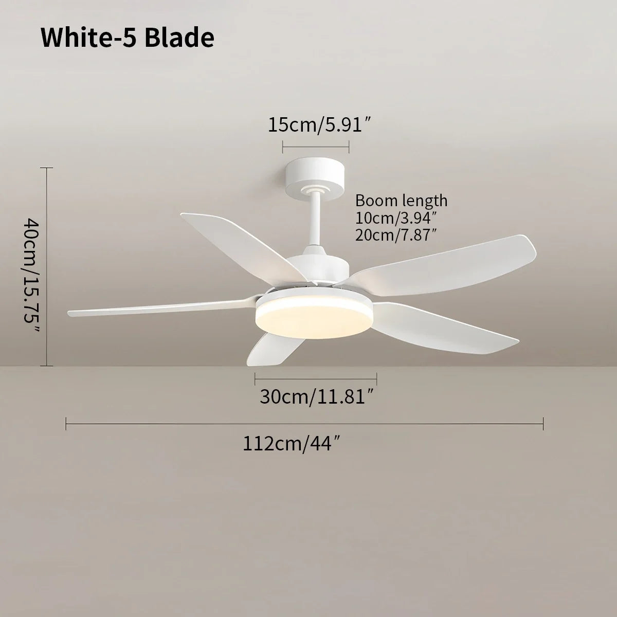 White Remote Control Ceiling Fan Light – detail 14