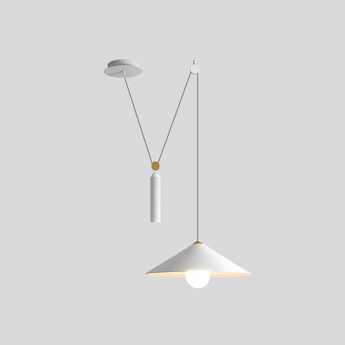 Cone Counterweight Pulley Swag Pendant Lamp – detail 18