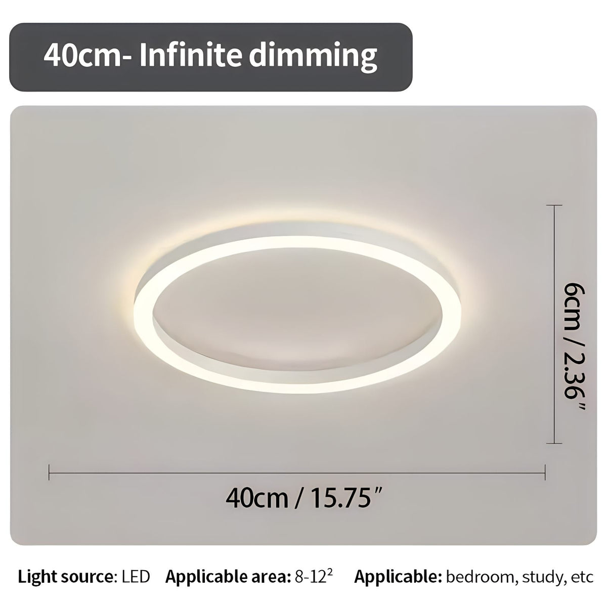 Nordic Circular LED Ceiling Lamp for Bedroom – detail 13