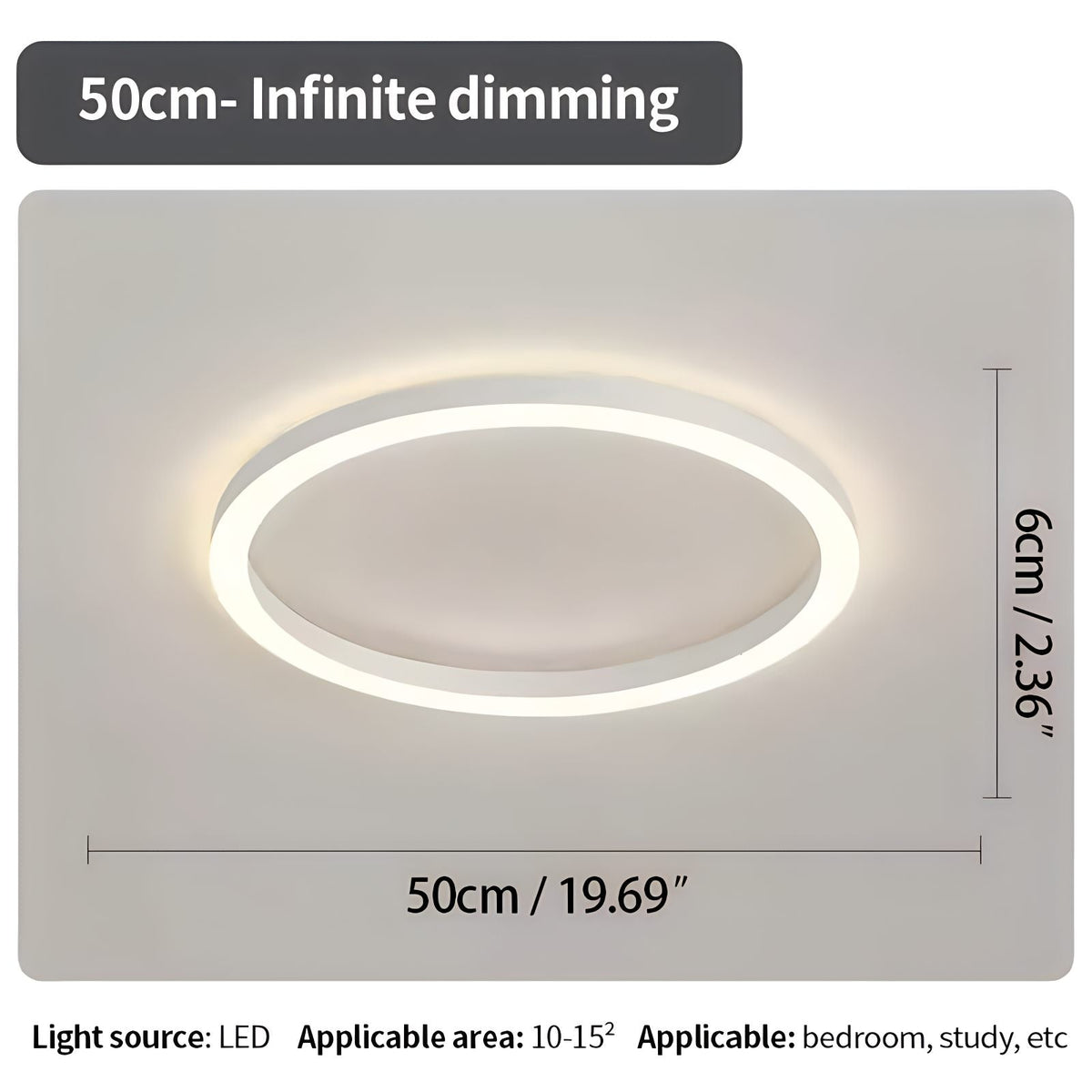 Nordic Circular LED Ceiling Lamp for Bedroom – detail 14