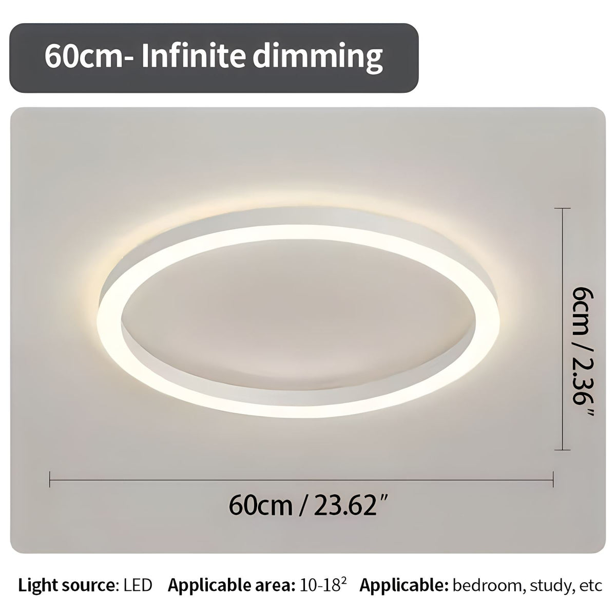 Nordic Circular LED Ceiling Lamp for Bedroom – detail 15