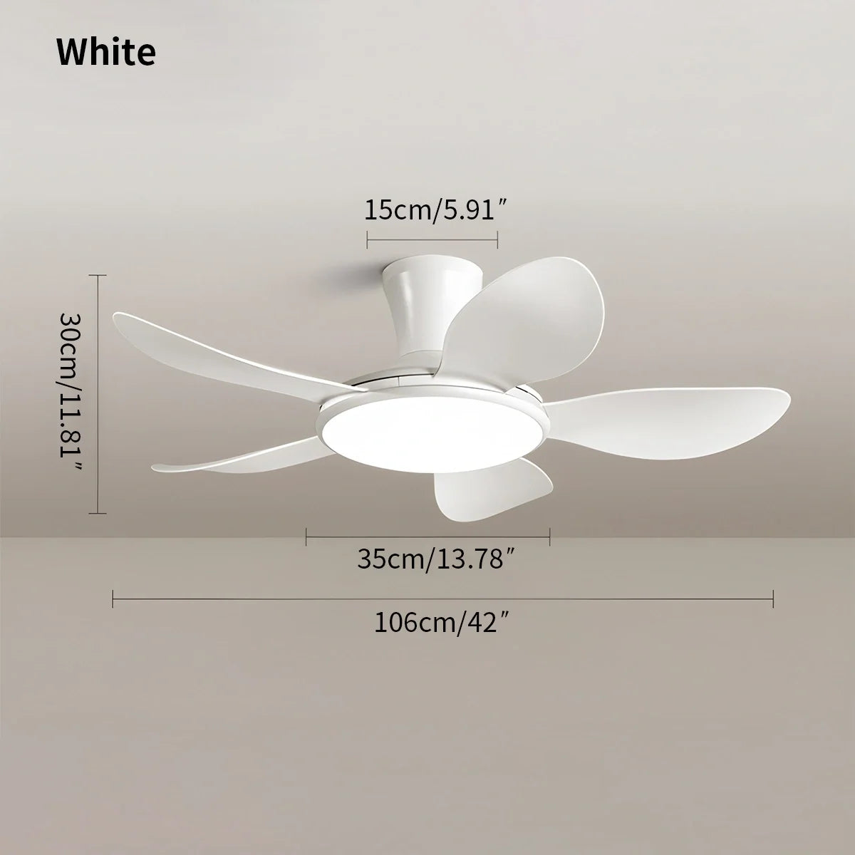 Silent Remote Control LED Ceiling Fan Light – detail 14