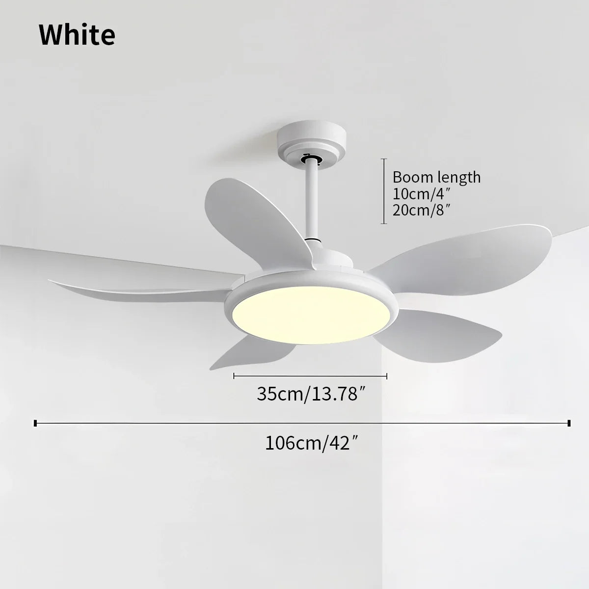 5-Blade Wood Ceiling Fan with Light for Living Room – Wood detail 20