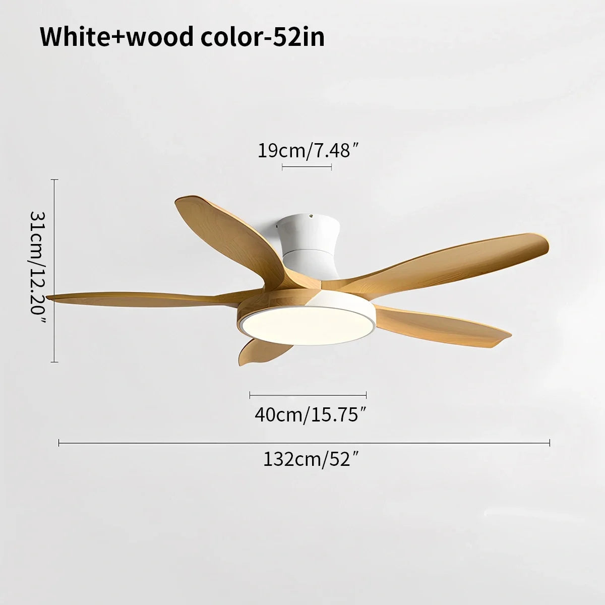 Nordic 5-Blade LED Ceiling Fan Light – detail 19