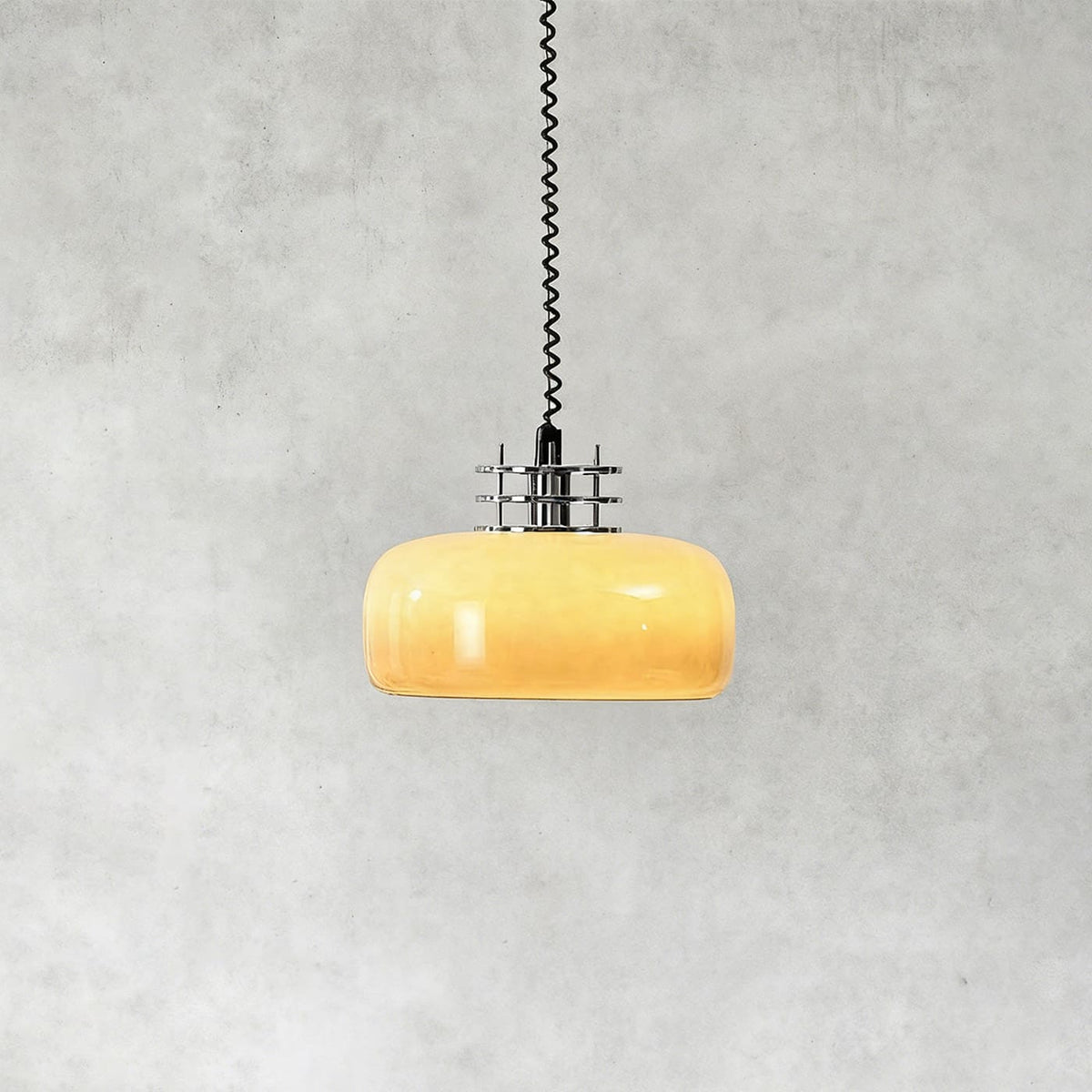 Bauhaus Retractable Round Glass Pendant Light – Glass detail 17