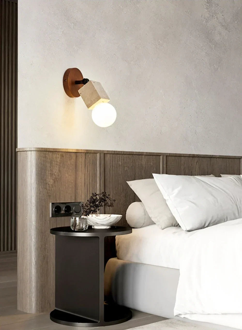Adjustable Versa Stone Travertine Wall Light – Travertine detail 6