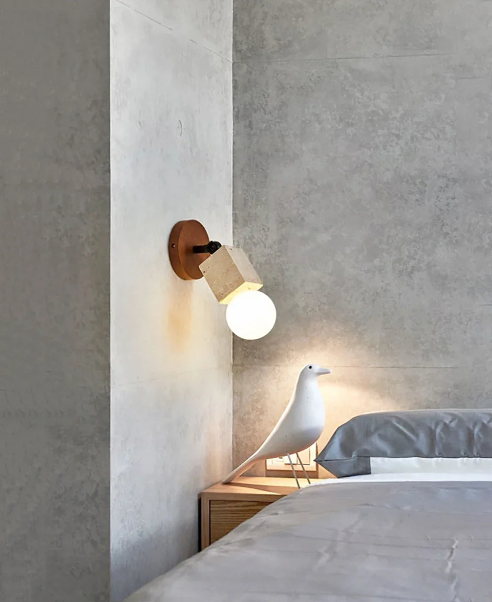 Adjustable Versa Stone Travertine Wall Light – Travertine detail 7