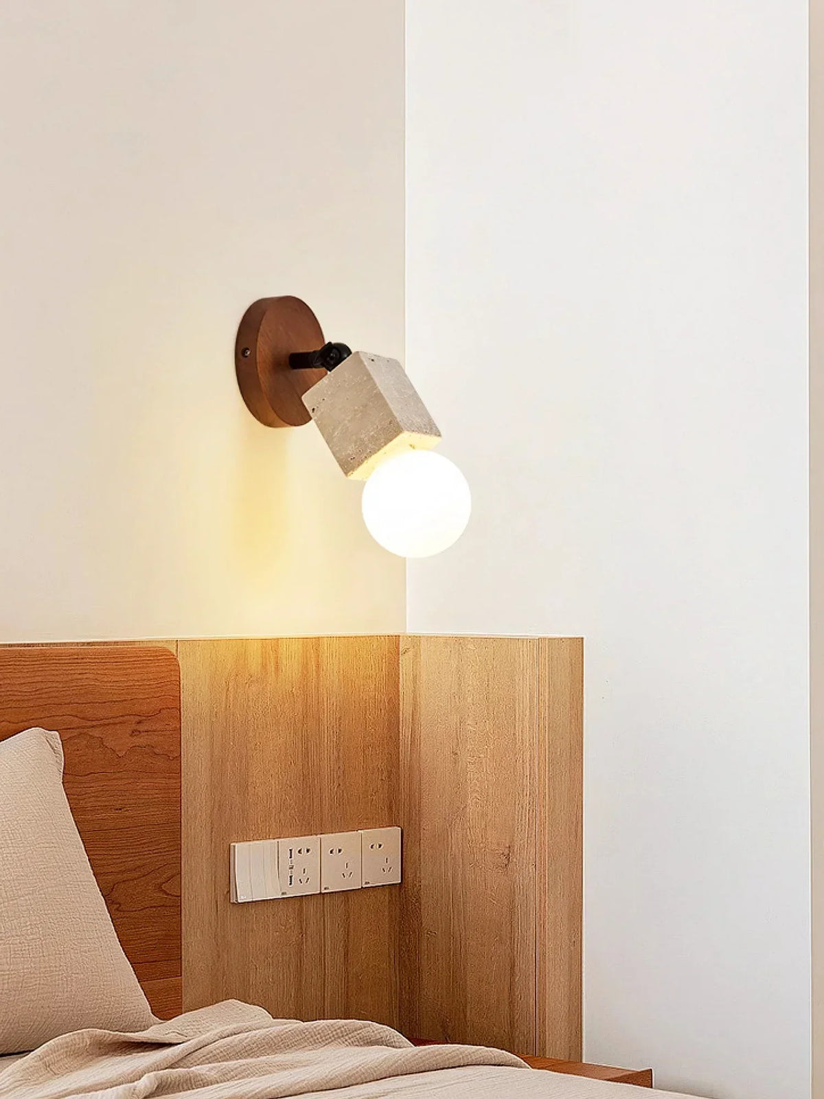 Adjustable Versa Stone Travertine Wall Light – Travertine detail 8