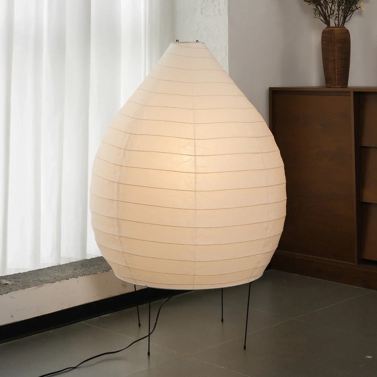 Akari Water Drop Paper 23N Steel Floor Lamp – Steel detail 6