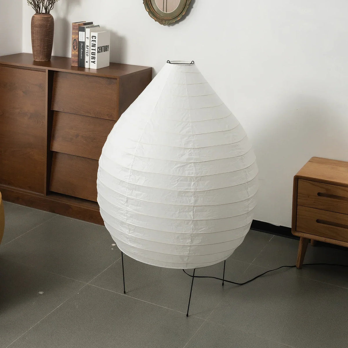 Akari Water Drop Paper 23N Steel Floor Lamp – Steel detail 20