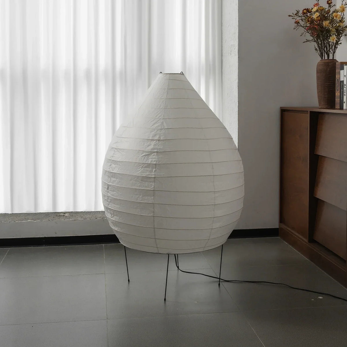 Akari Water Drop Paper 23N Steel Floor Lamp – Steel detail 14