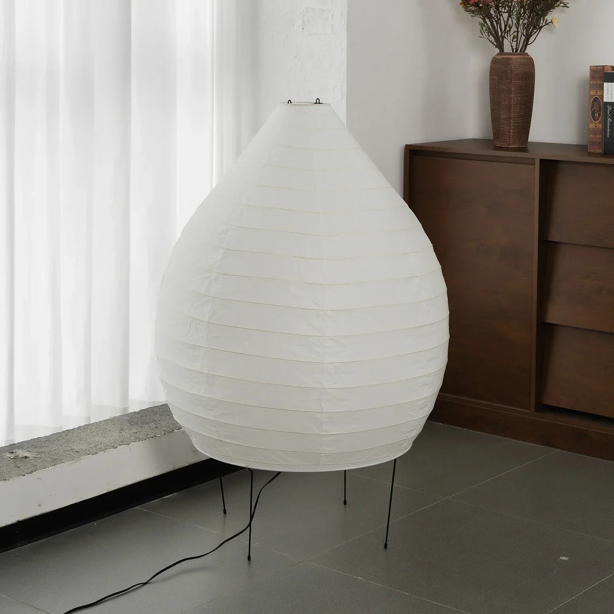 Akari Water Drop Paper 23N Steel Floor Lamp – Steel detail 21