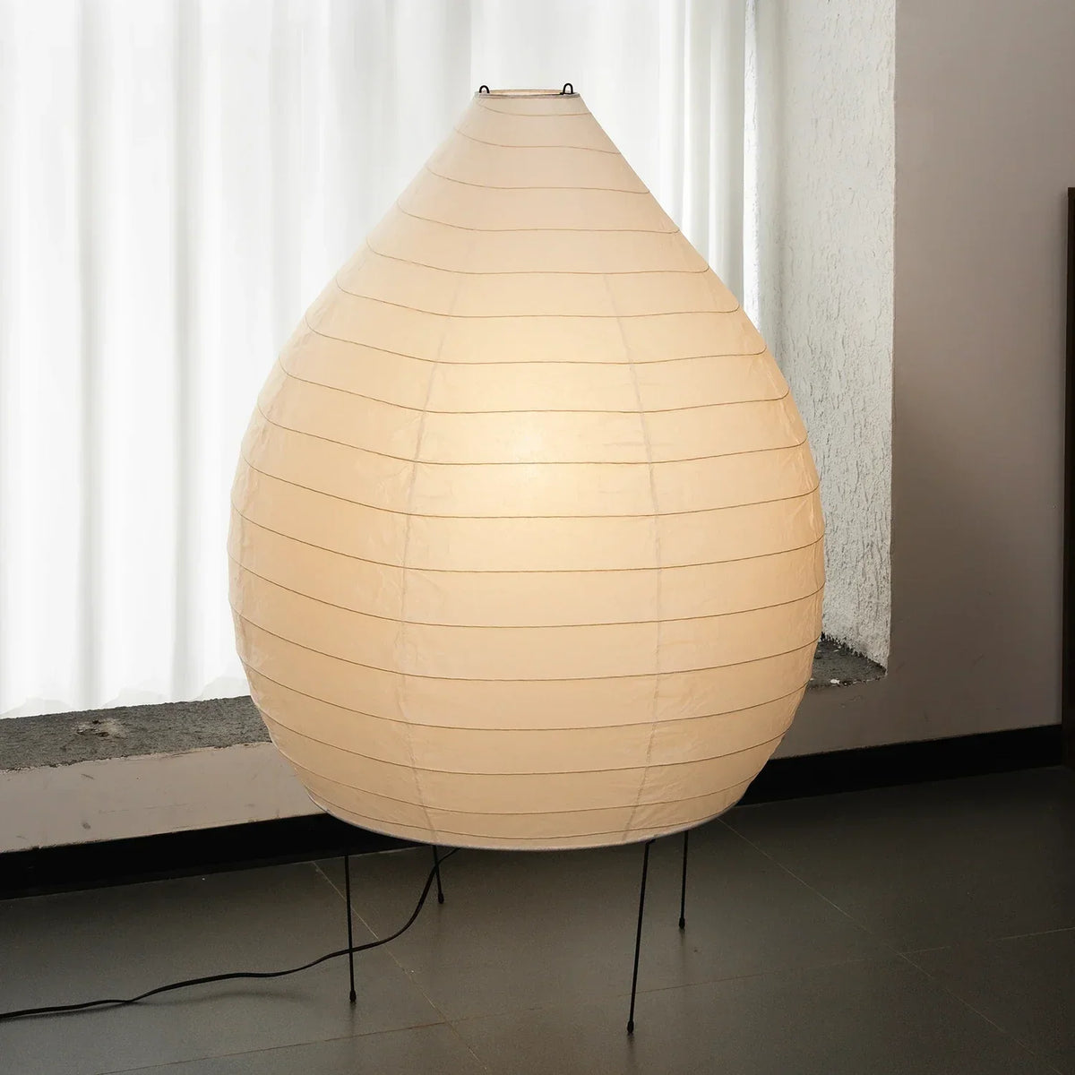 Akari Water Drop Paper 23N Steel Floor Lamp – Steel detail 18