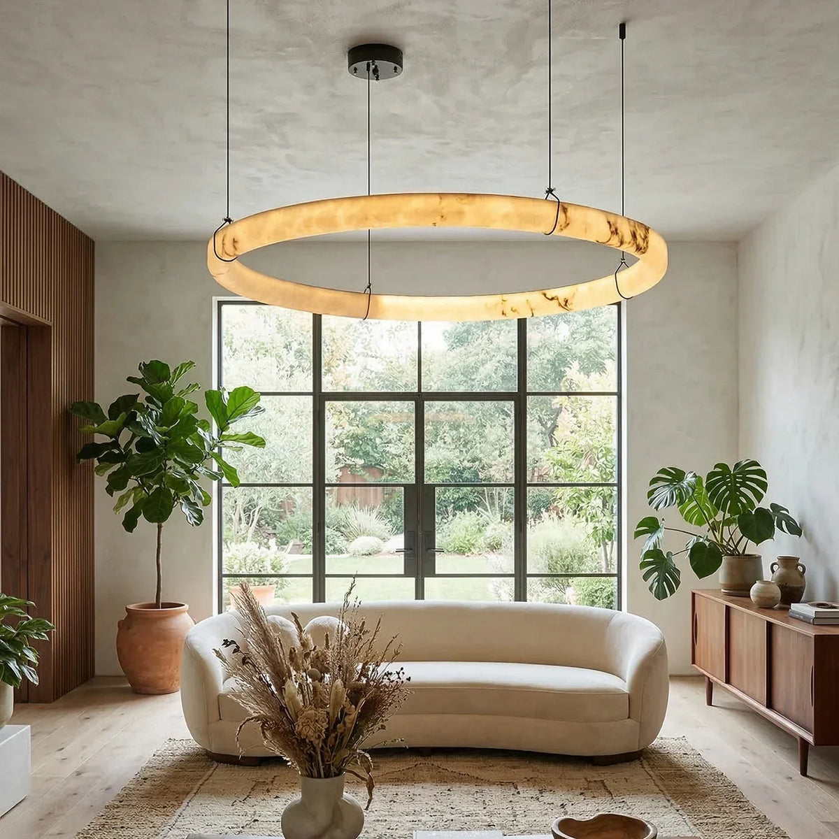 Alabaster Aura Circular Chandelier – Alabaster detail 8