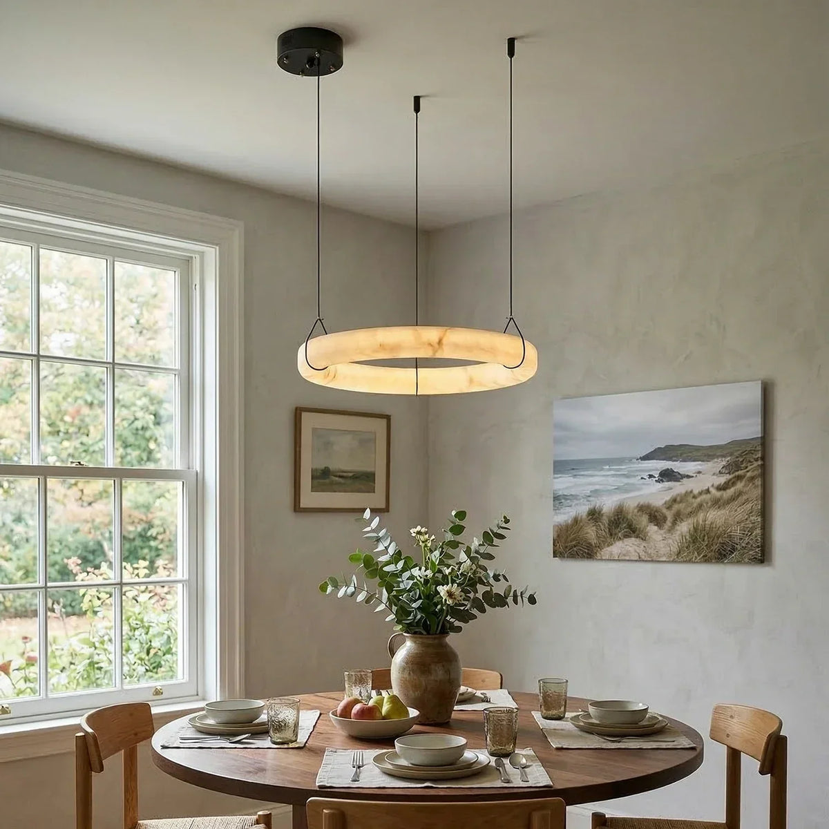 Alabaster Aura Circular Chandelier – Alabaster detail 5