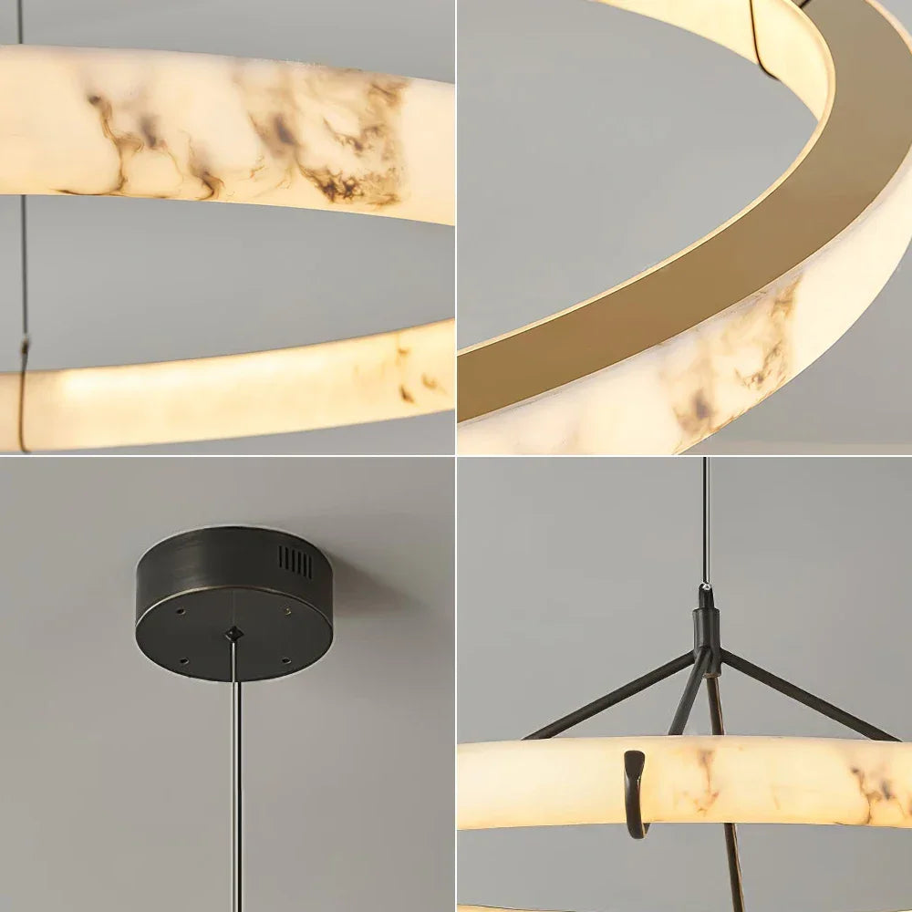 Alabaster Aura Circular Chandelier – Alabaster detail 14