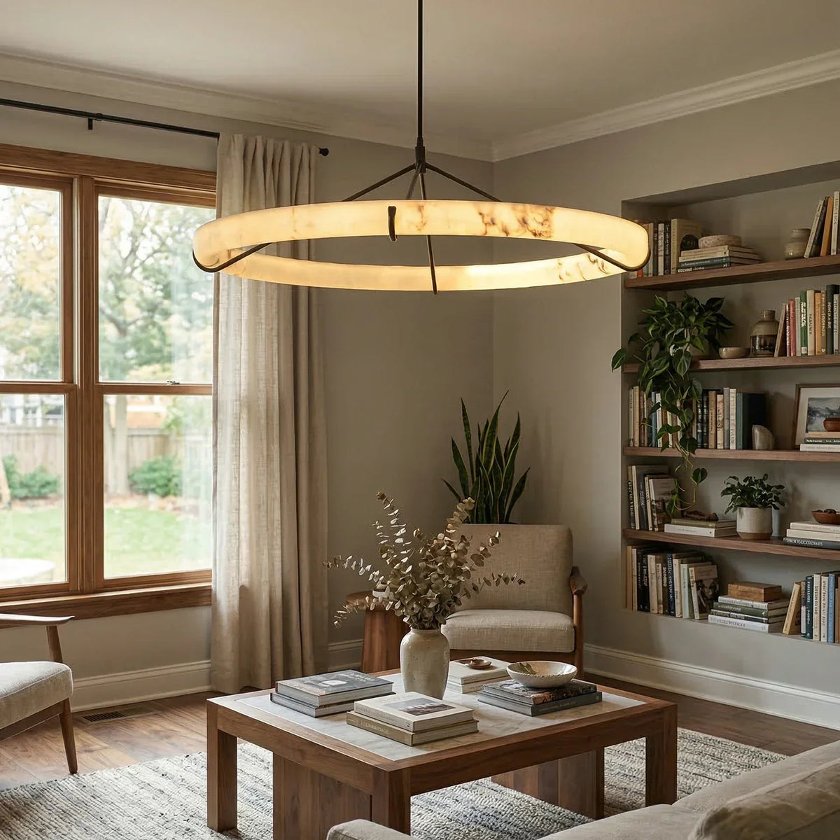 Alabaster Aura Circular Chandelier – Alabaster detail 7