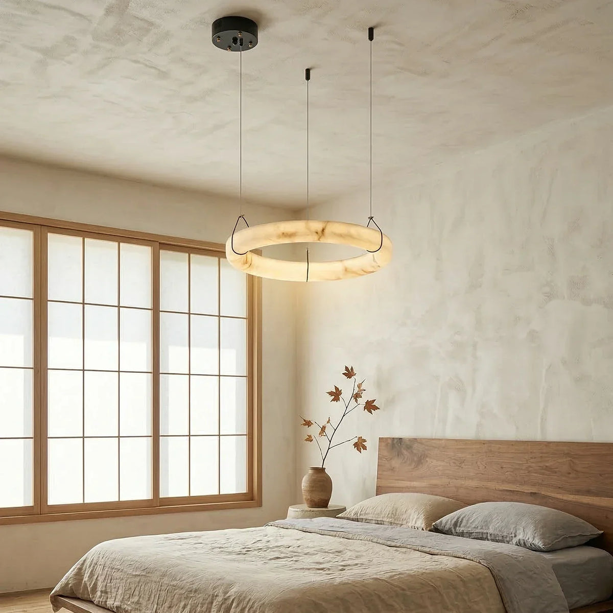 Alabaster Aura Circular Chandelier – Alabaster detail 9
