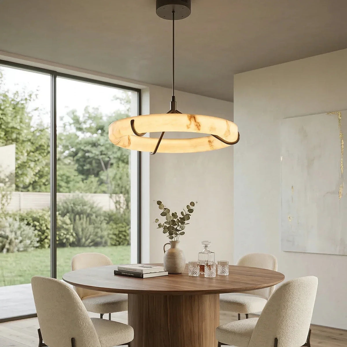 Alabaster Aura Circular Chandelier – Alabaster detail 6