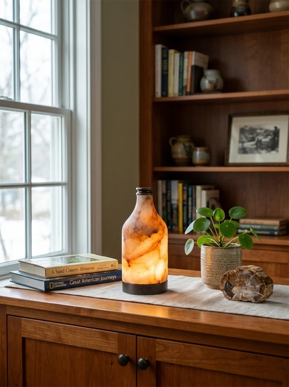 Alabaster Bottle Table Lamp – Alabaster detail 10