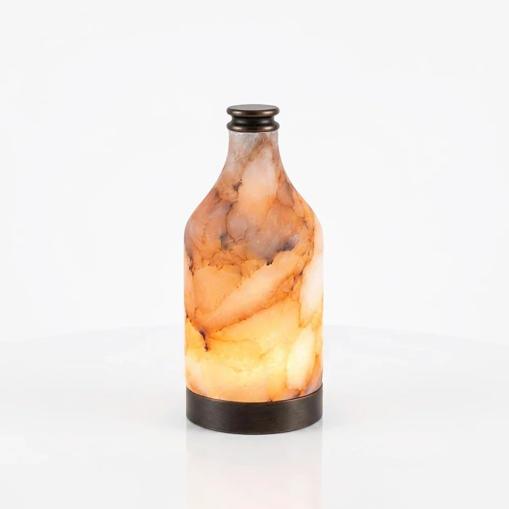 Alabaster Bottle Table Lamp – Alabaster detail 12