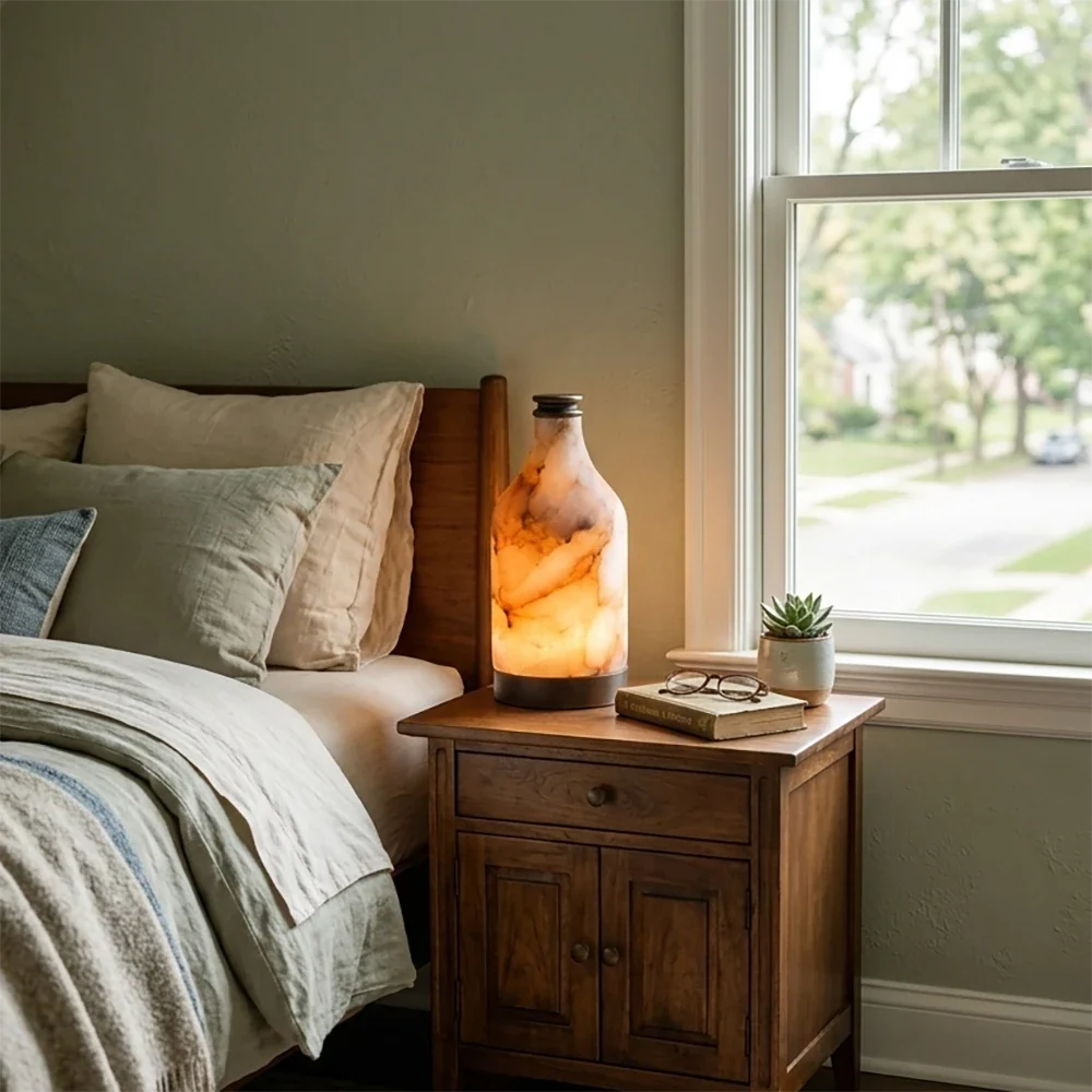 Alabaster Bottle Table Lamp – Alabaster detail 8