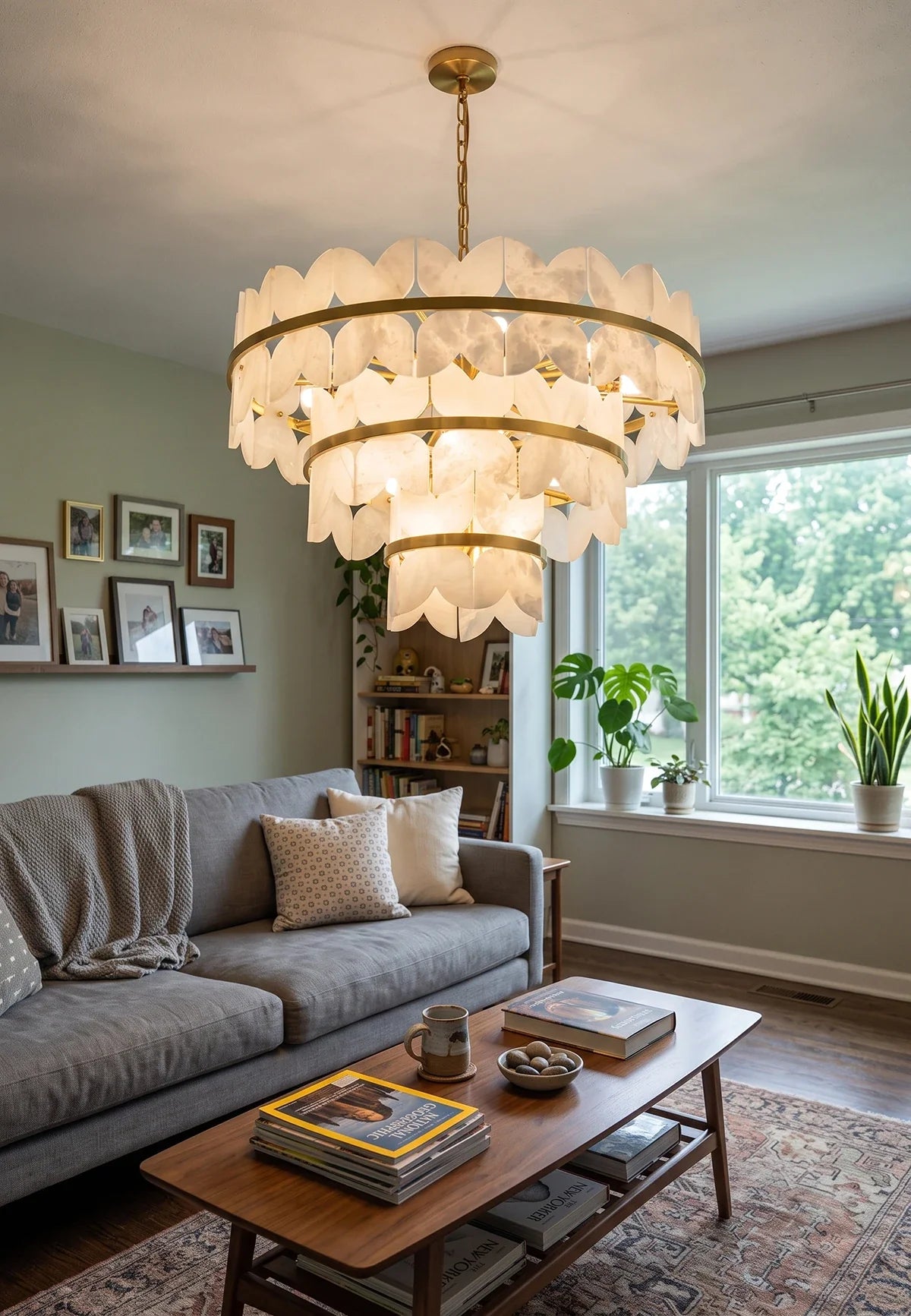 Alabaster Butterfly Round Chandelier – Alabaster detail 13