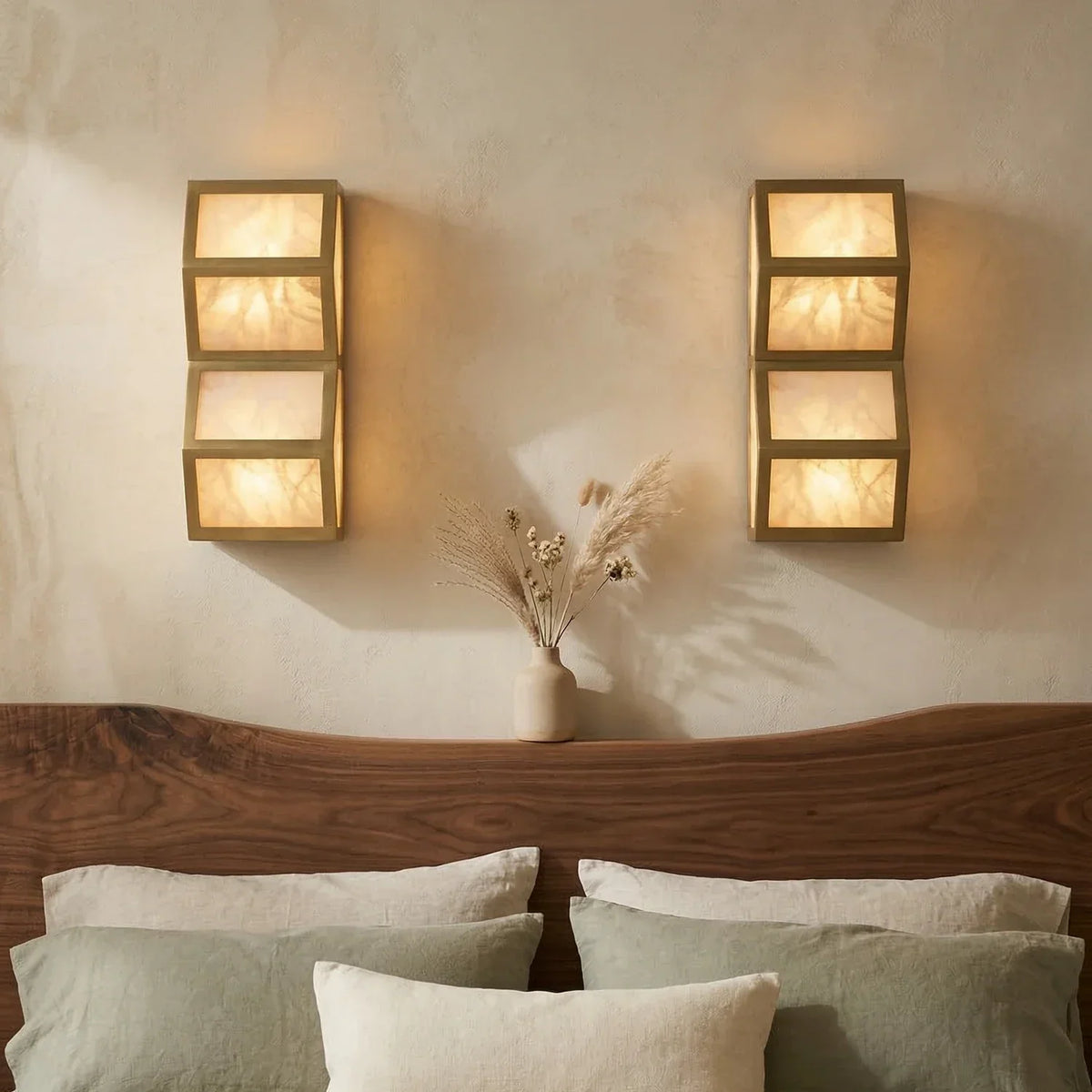 Alabaster Cascade Rectangular Wall Light – Alabaster detail 7