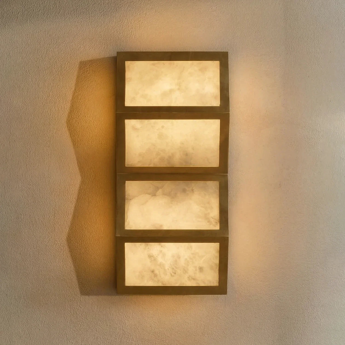 Alabaster Cascade Rectangular Wall Light – Alabaster detail 12