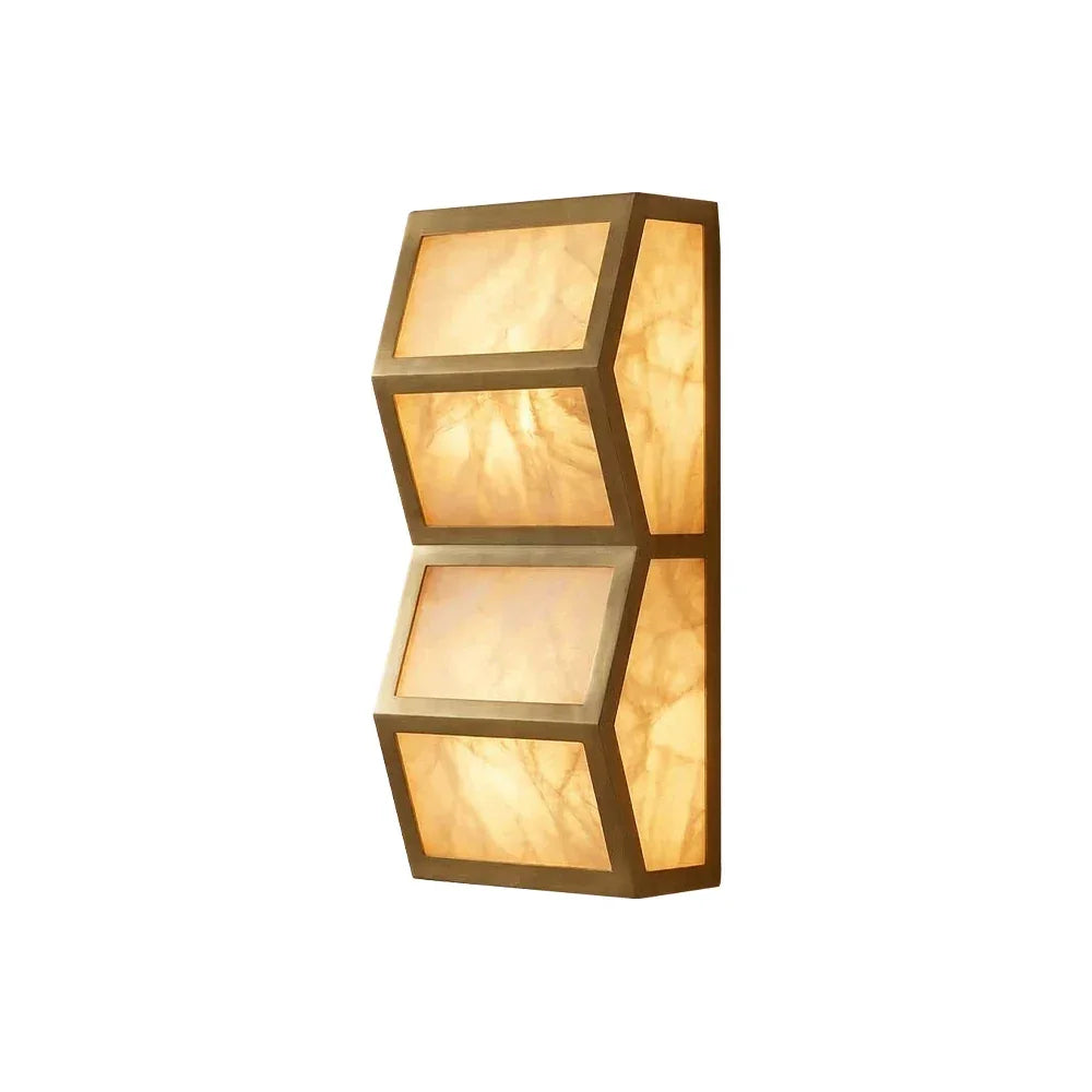 Alabaster Cascade Rectangular Wall Light – Alabaster detail 14