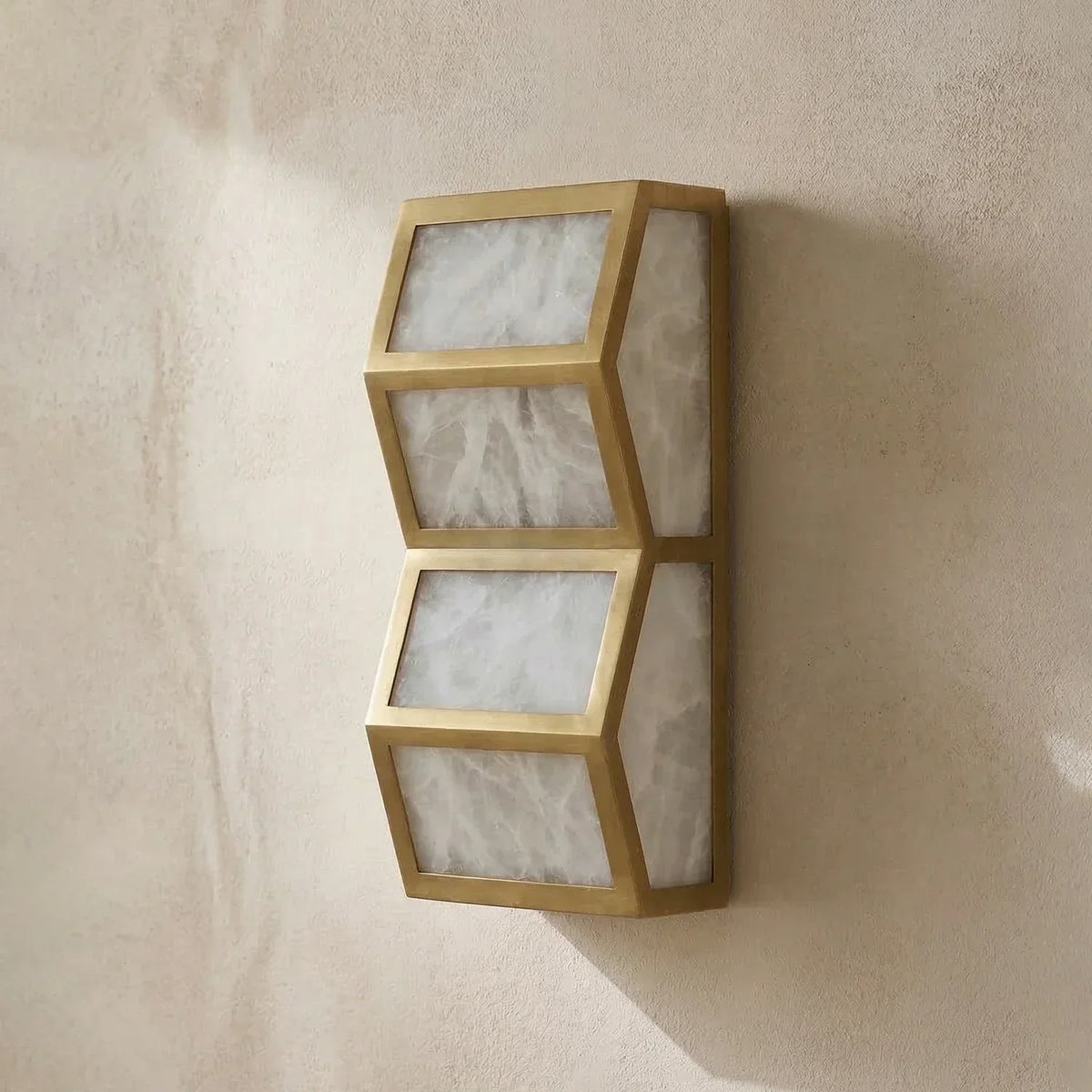 Alabaster Cascade Rectangular Wall Light – Alabaster detail 13