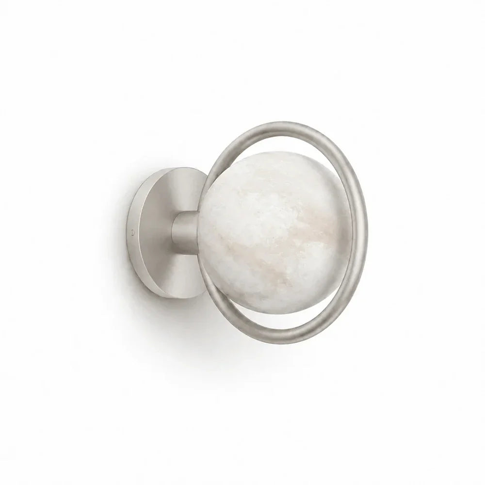Alabaster Celestial Ring Globe Wall Lamp – Alabaster detail 15