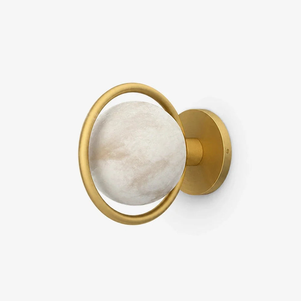 Alabaster Celestial Ring Globe Wall Lamp – Alabaster detail 16