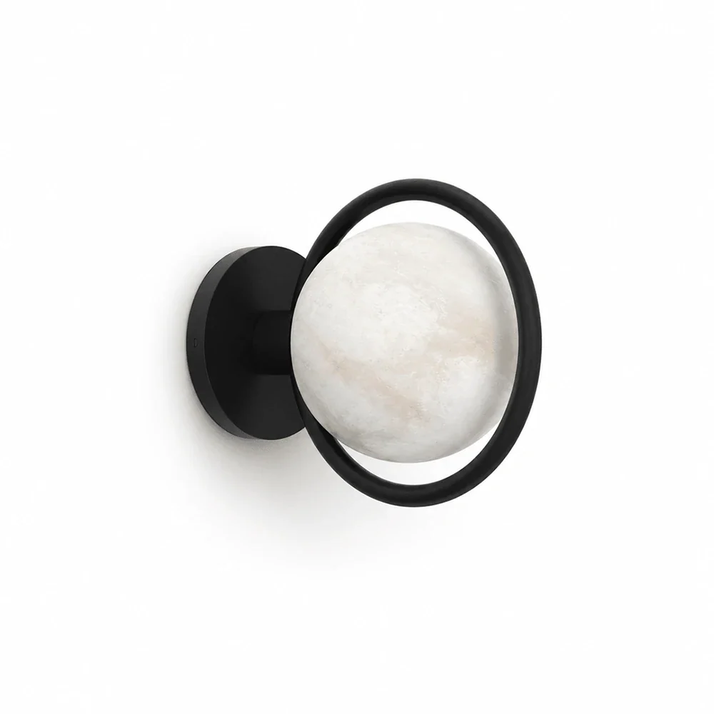 Alabaster Celestial Ring Globe Wall Lamp – Alabaster detail 14