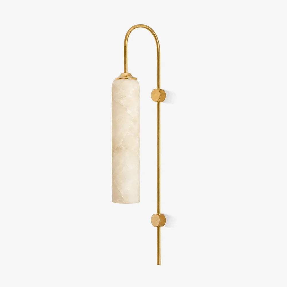 Alabaster Cylinder Tube Wall Sconce – Alabaster detail 10
