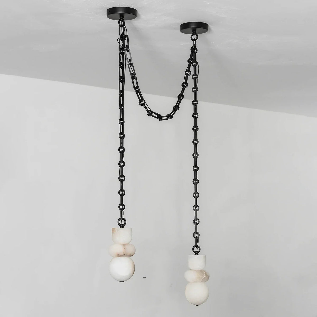 Alabaster Cylindrical Chain Chandelier – Alabaster detail 35