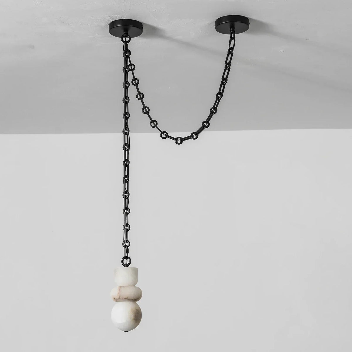 Alabaster Cylindrical Chain Chandelier – Alabaster detail 33