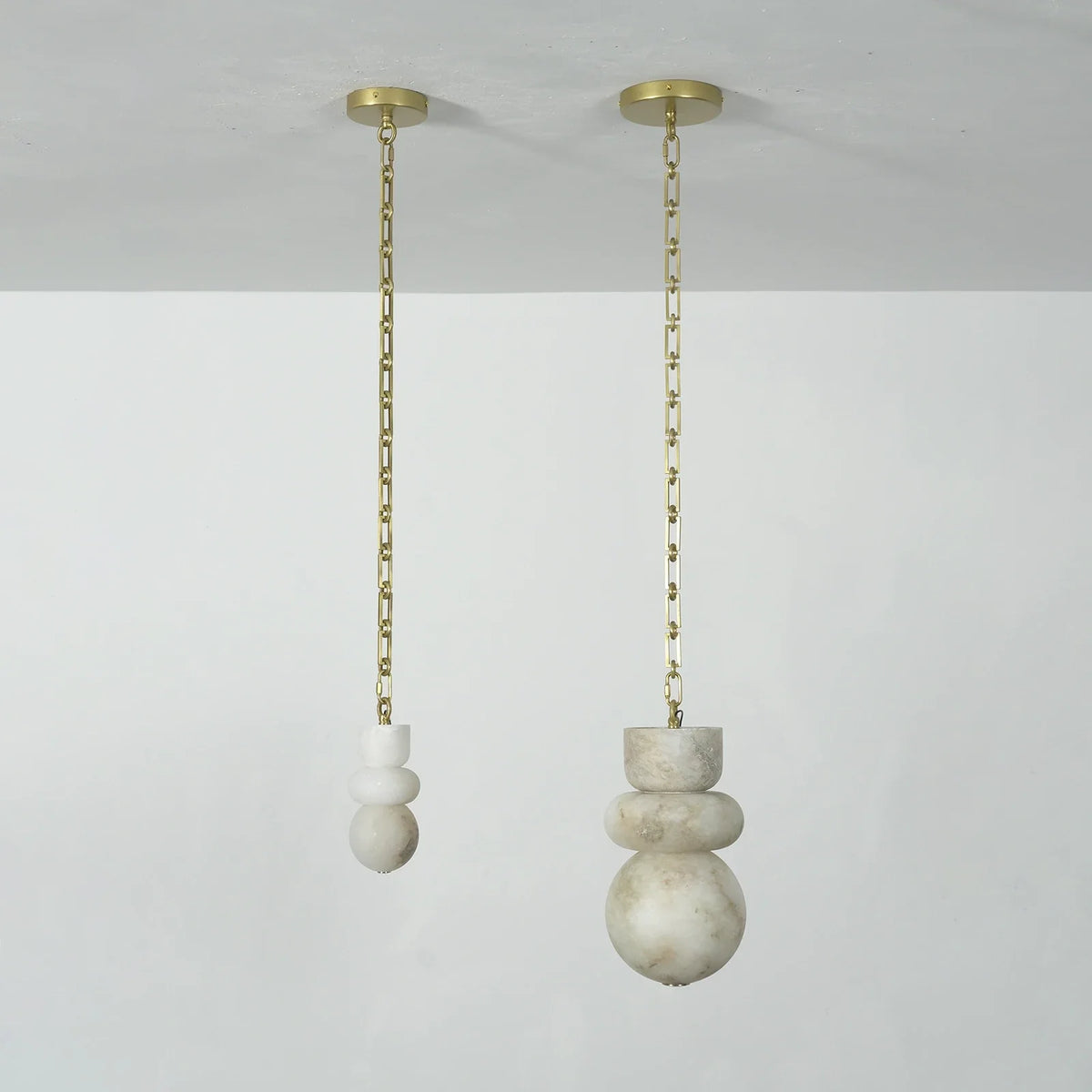 Alabaster Cylindrical Chain Chandelier – Alabaster detail 75