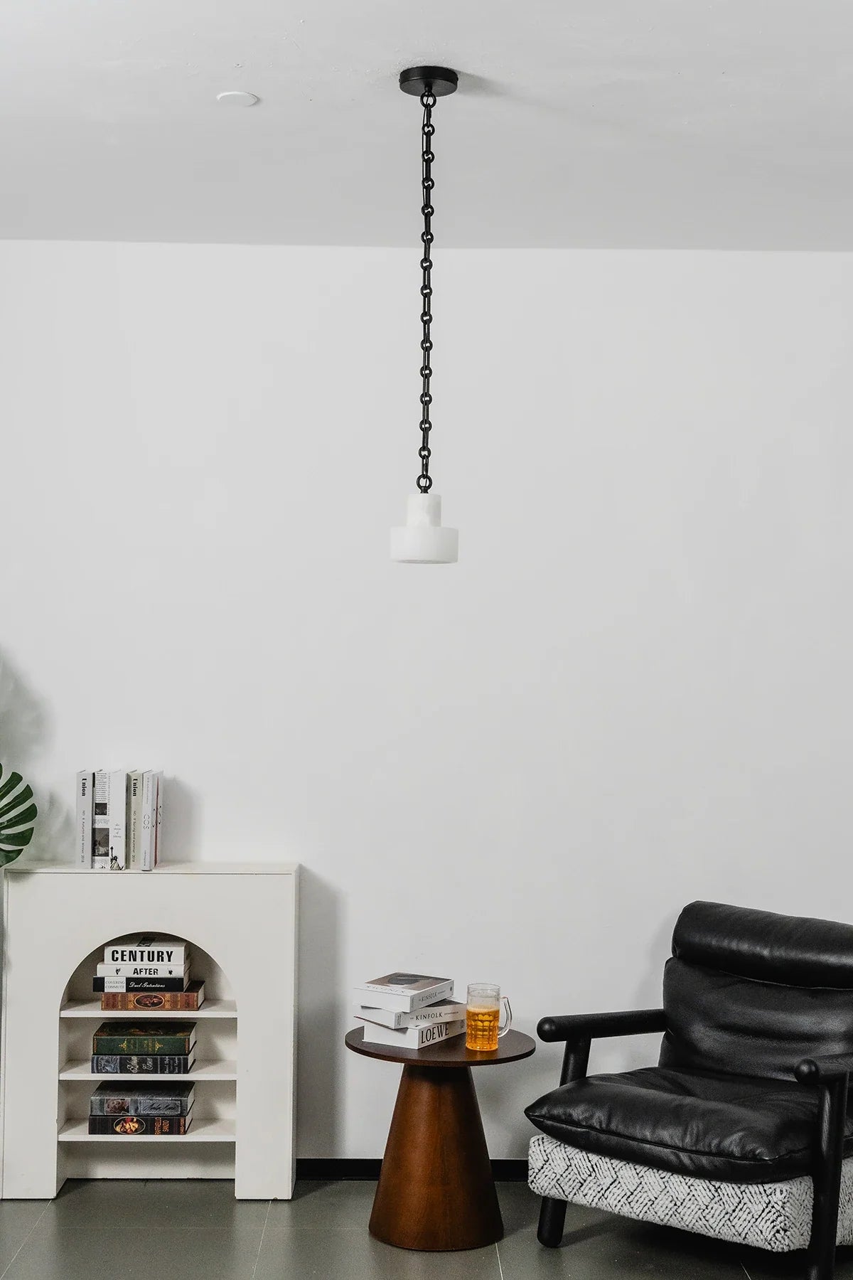 Alabaster Cylindrical Cluster Chain Chandelier – Alabaster detail 20