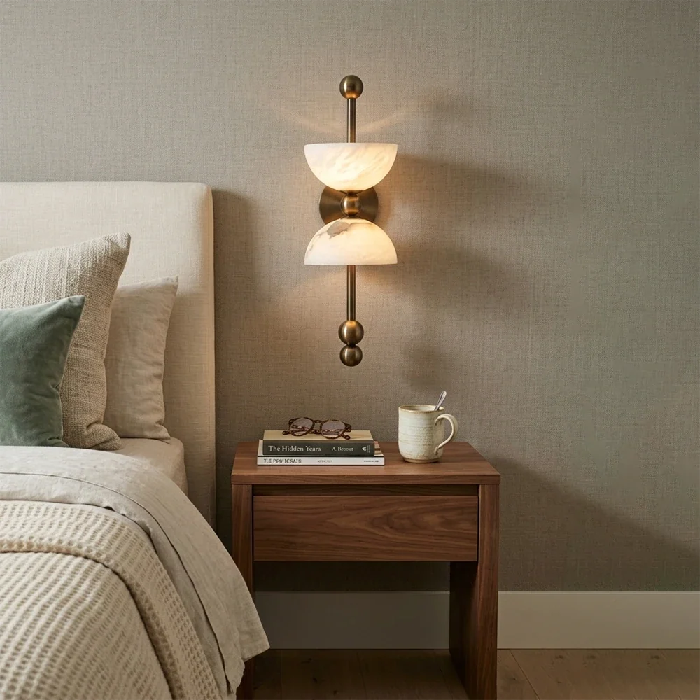 Alabaster Dual Wall Sconce – Alabaster detail 6
