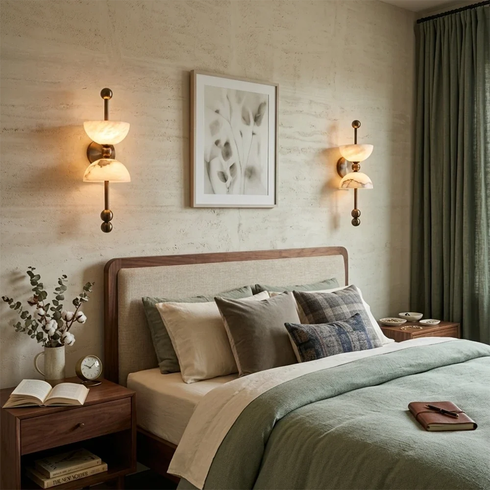 Alabaster Dual Wall Sconce – Alabaster detail 7